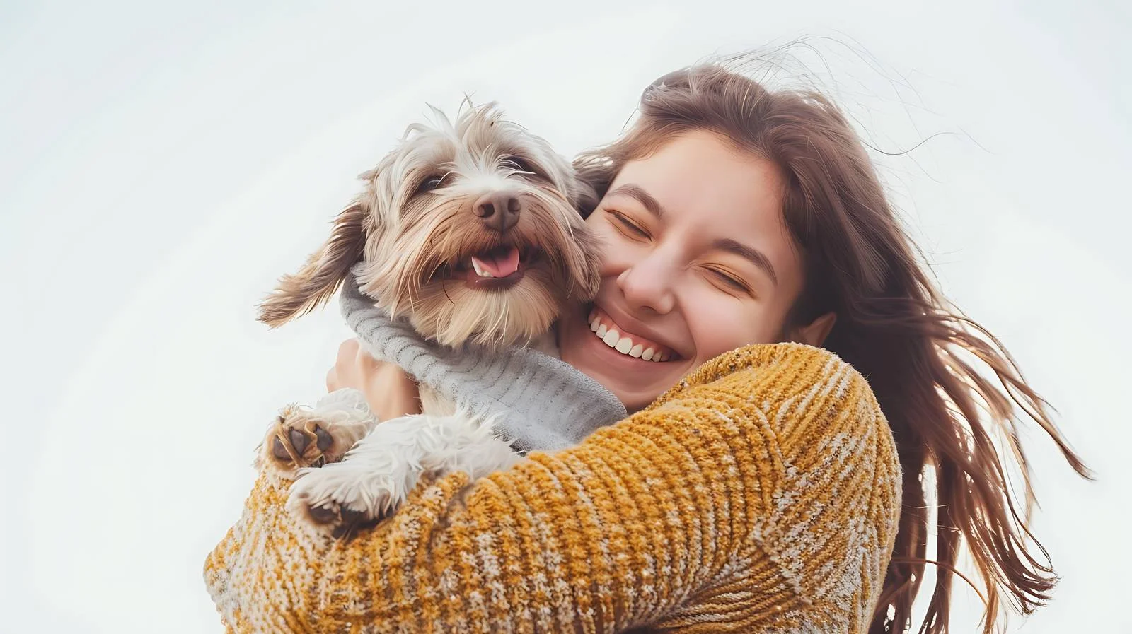 Joyful Woman with Dog in Park — free download from Dotvec