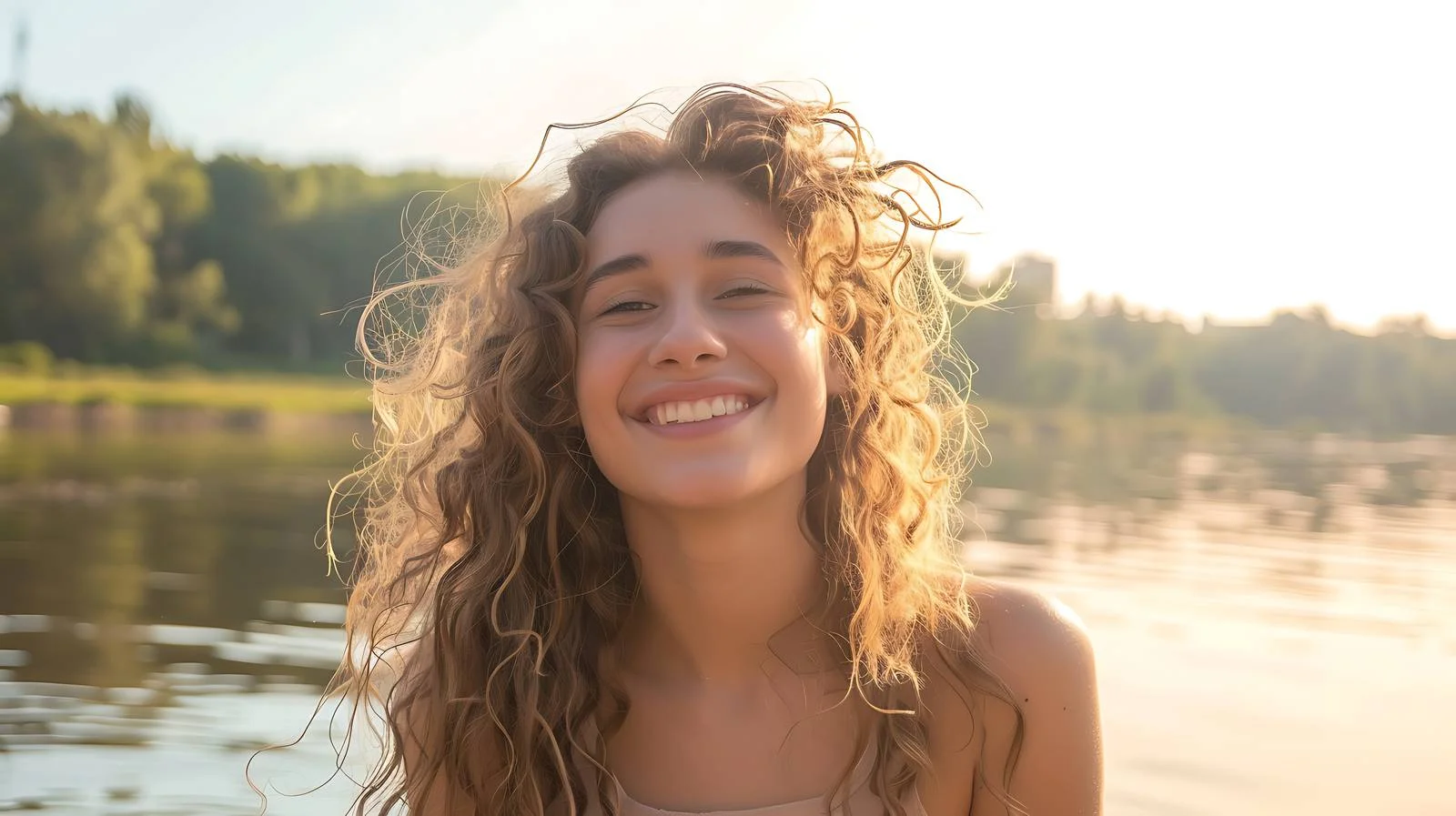 Joyful Riverside Encounter — free download from Dotvec