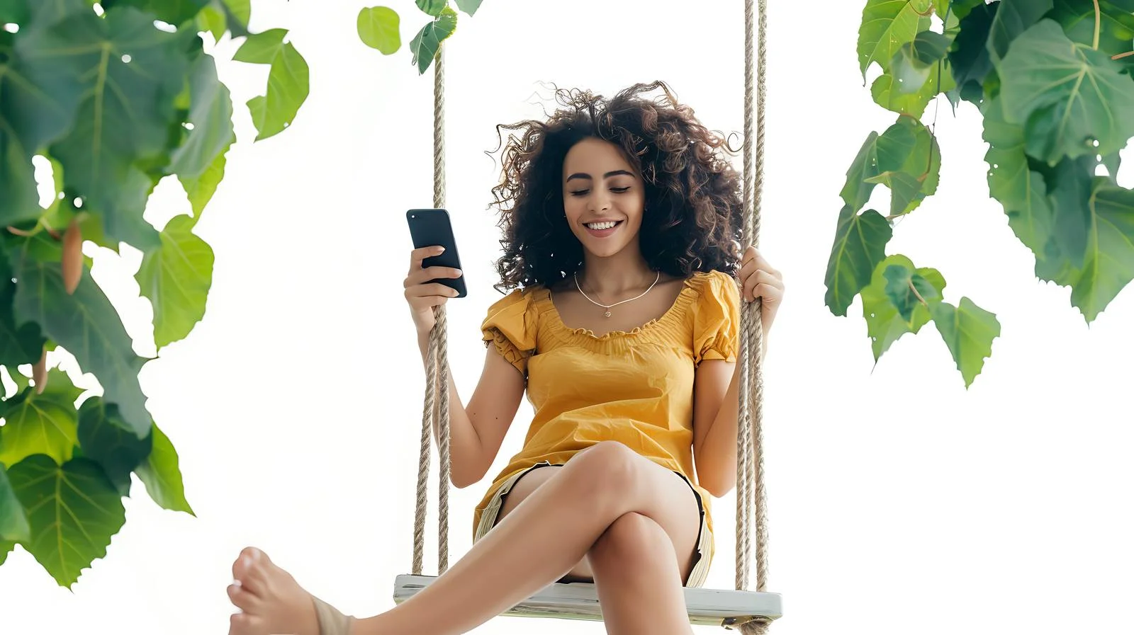 Young Woman Using Smart Phone — free download from Dotvec