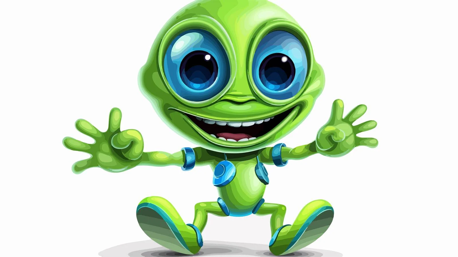 Friendly Alien Cartoon Vector Illustration — free download from Dotvec
