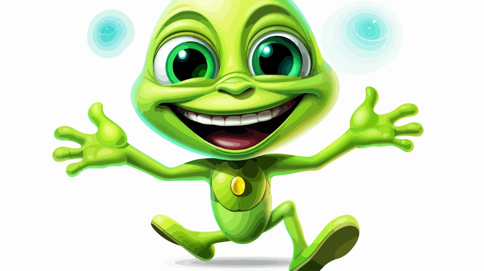 Joyful Alien Cartoon Vector Illustration — free download from Dotvec