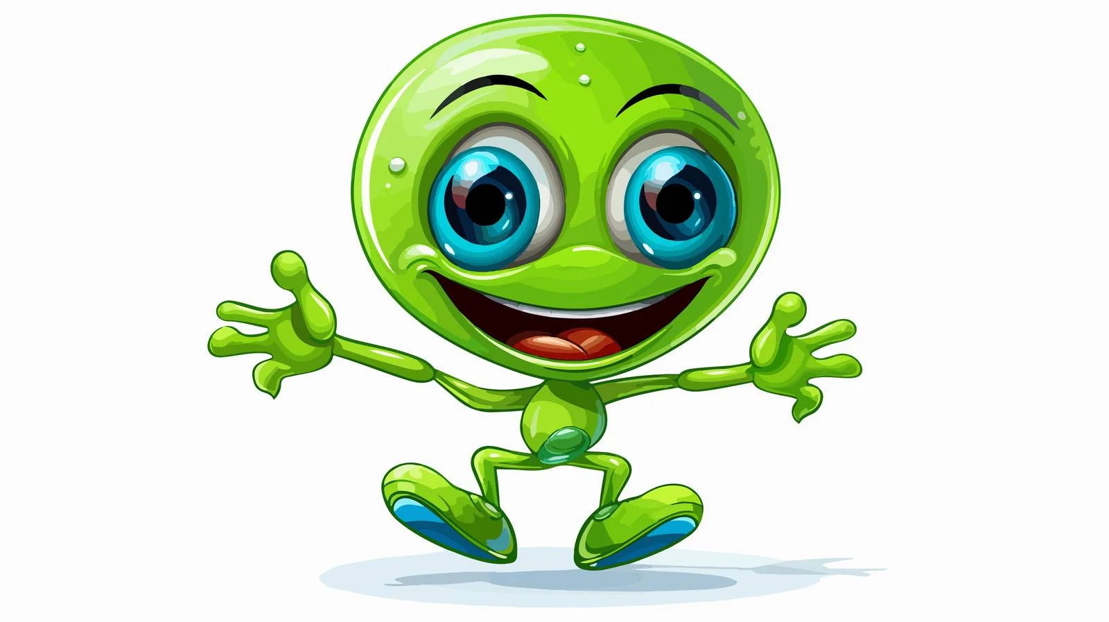 Happy Alien Cartoon Vector Illustration — free download from Dotvec