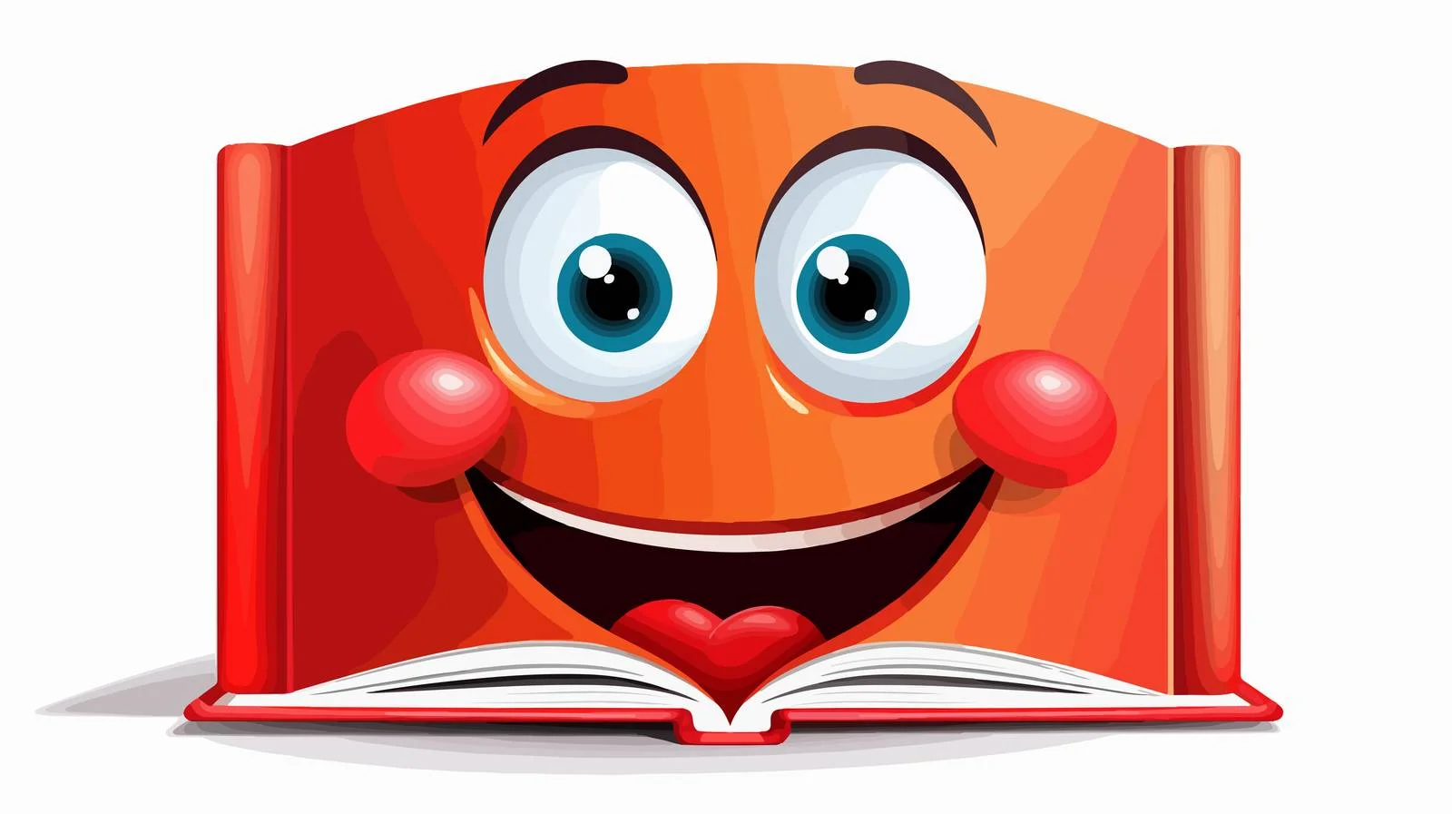 Cheerful Book Cartoon Character Illustration — free download from Dotvec