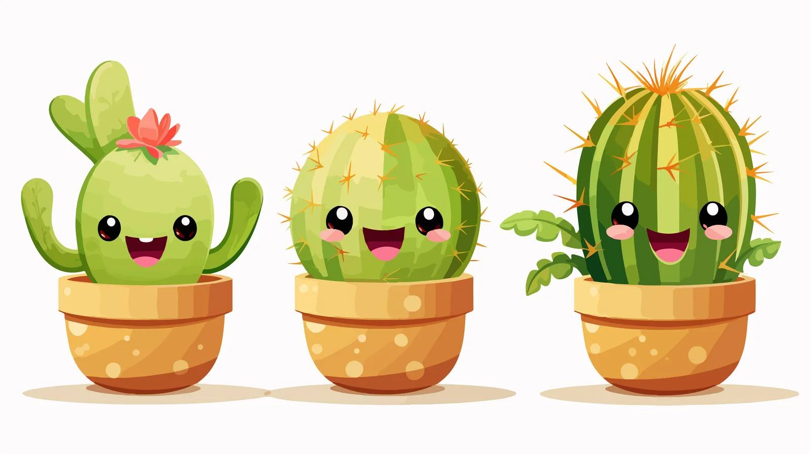 Cheerful Cactus Cartoon — free download from Dotvec