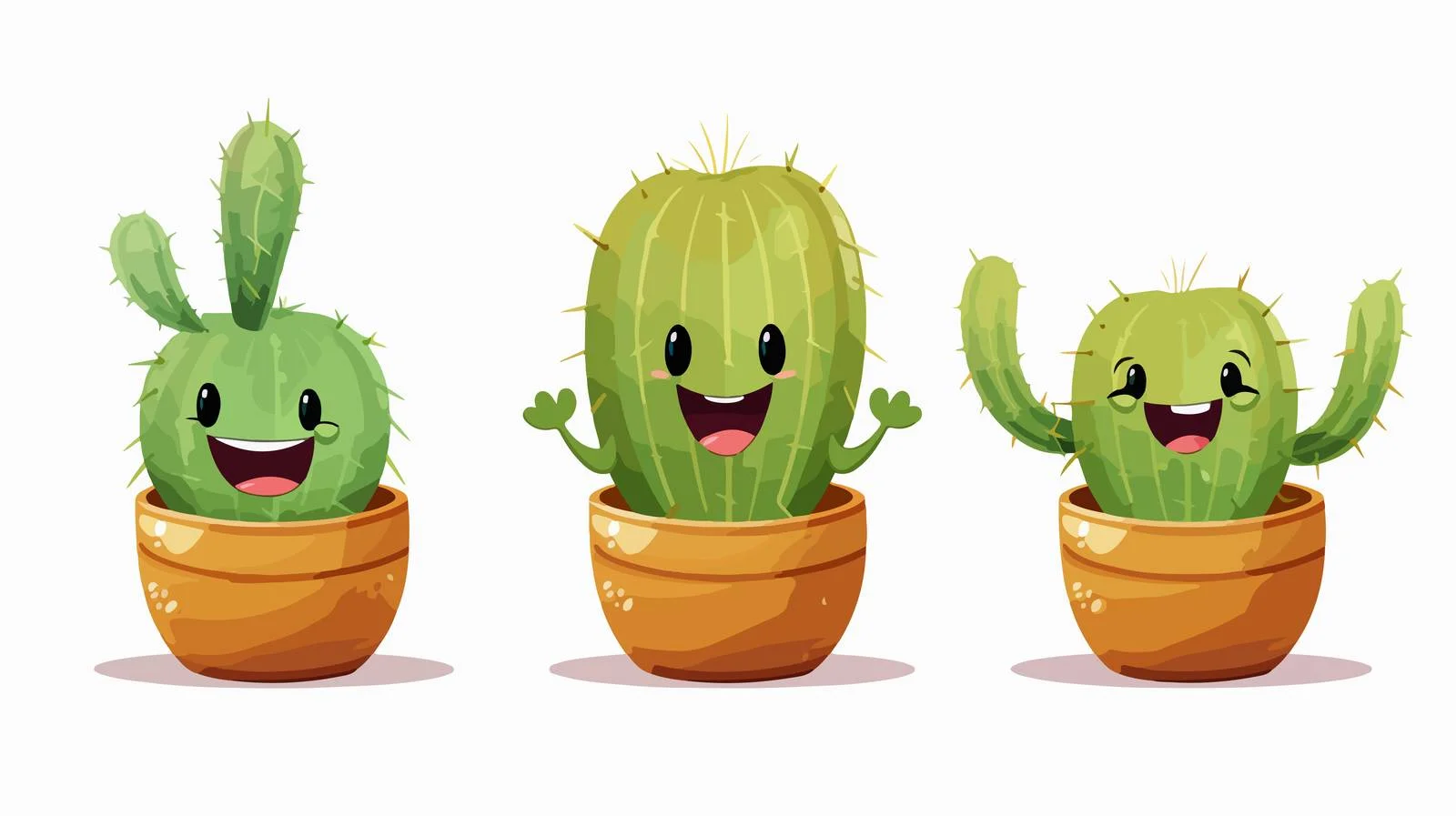 Cheerful Cactus Illustration — free download from Dotvec