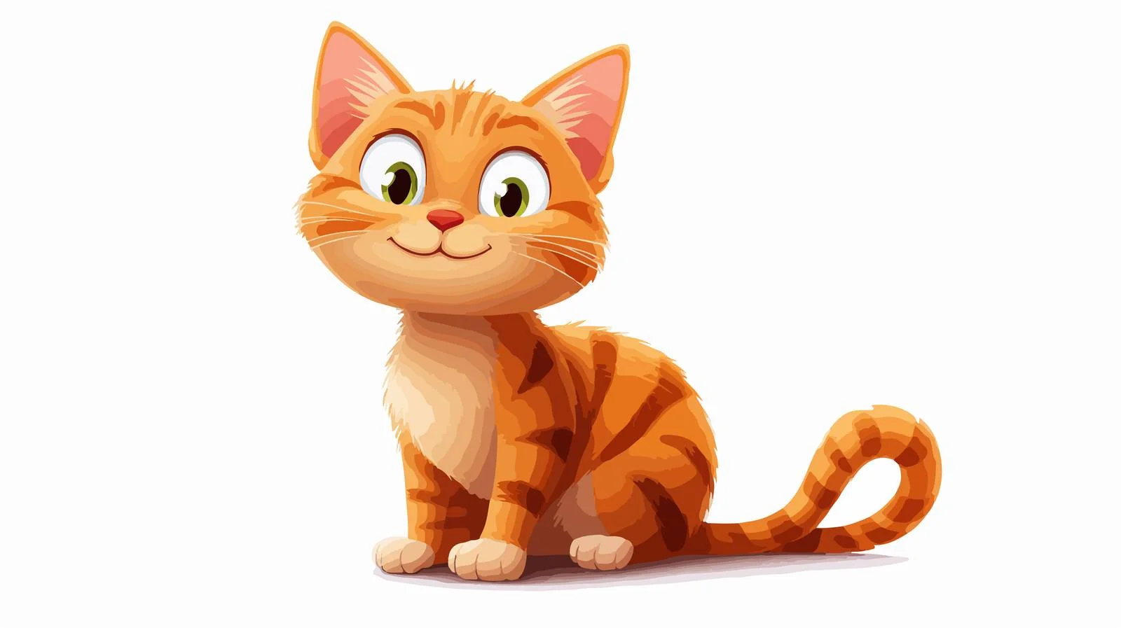 Happy Cartoon Cat Vector Illustration — free download from Dotvec