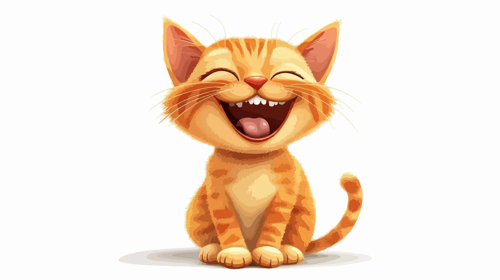 Happy Cartoon Cat Stock Vector Illustration — free download from Dotvec
