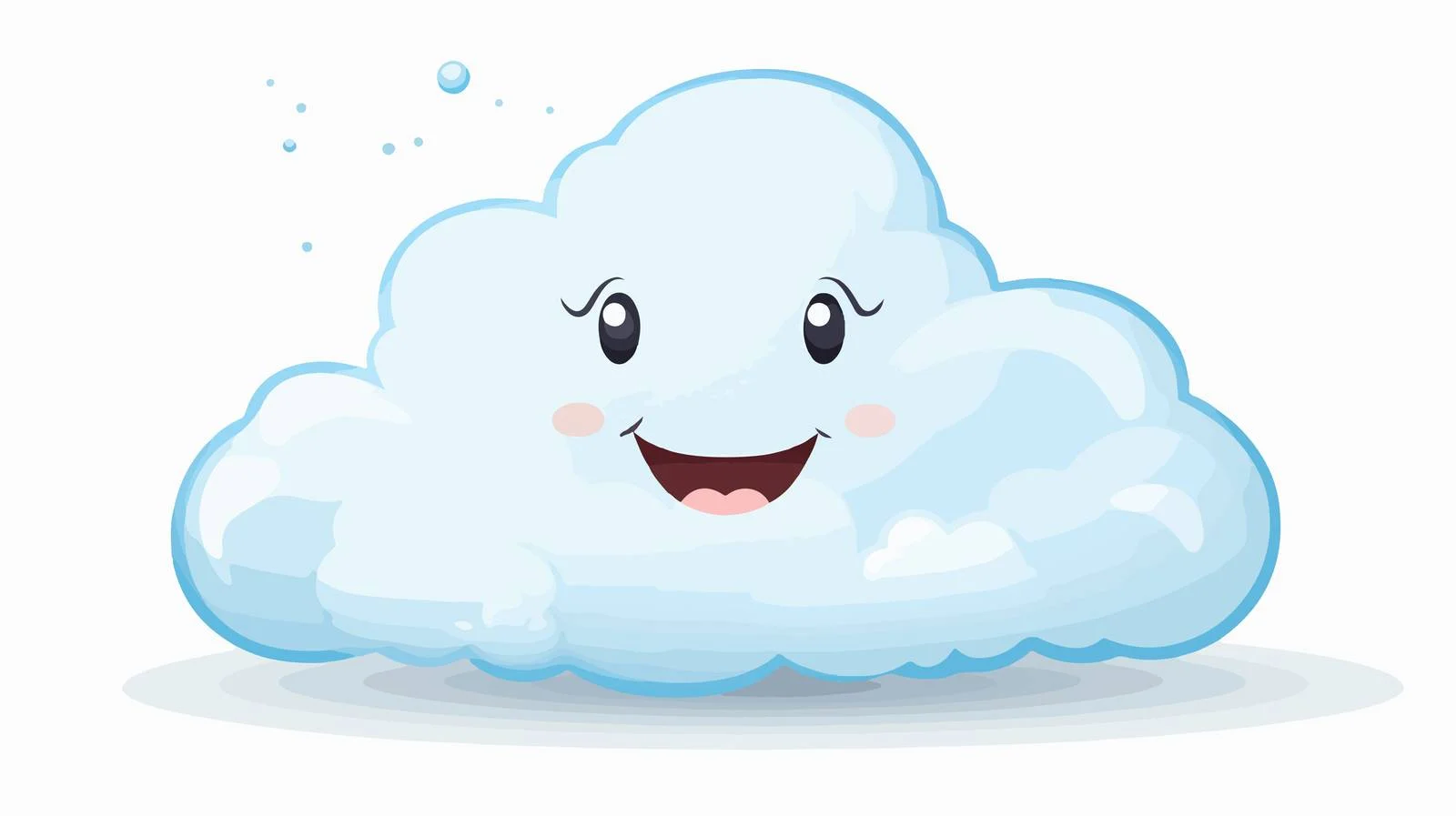 Cheerful Cartoon Cloud with Speech Bubble — free download from Dotvec