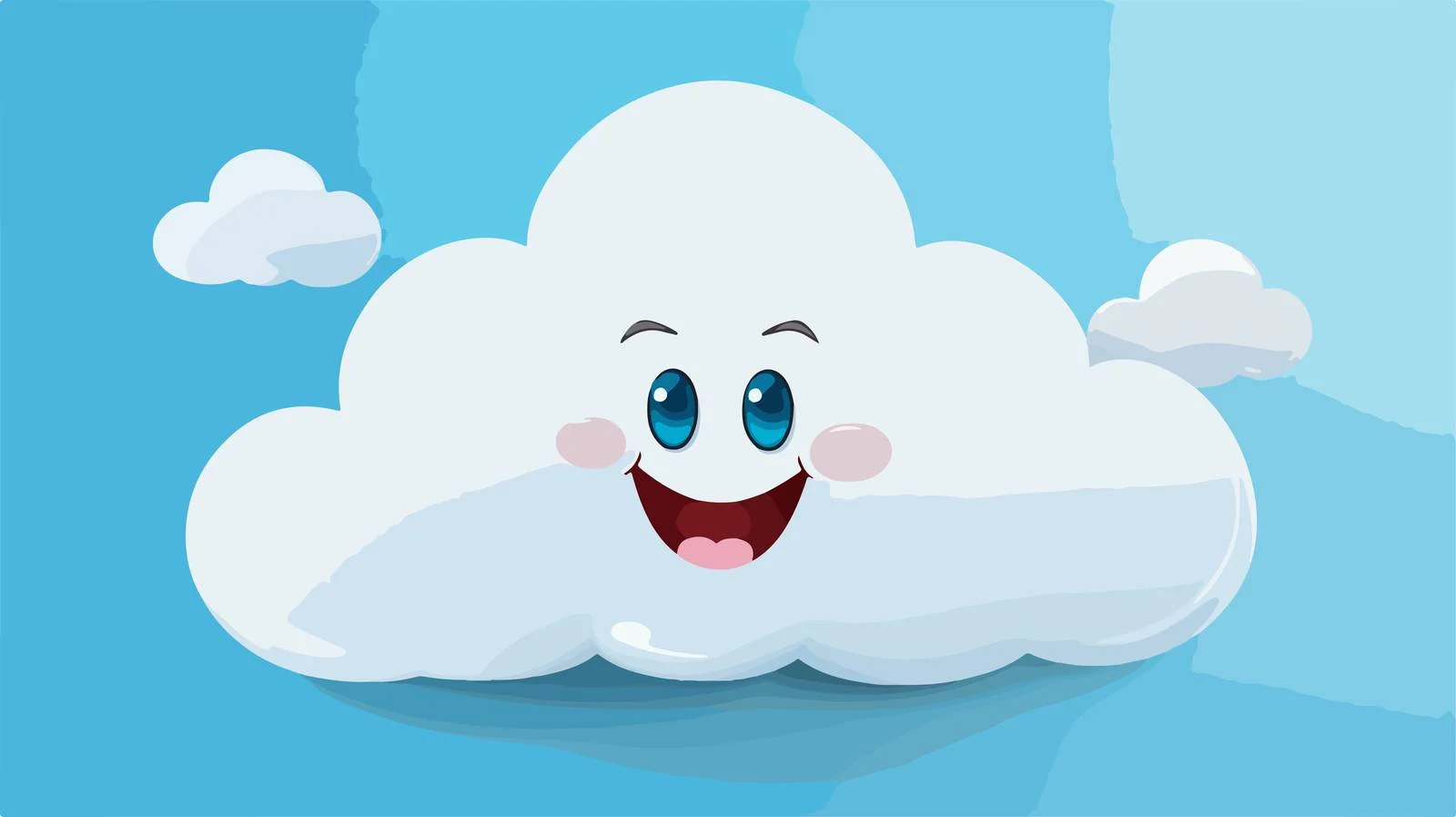 Cheerful Cloud with Speech Bubble — free download from Dotvec