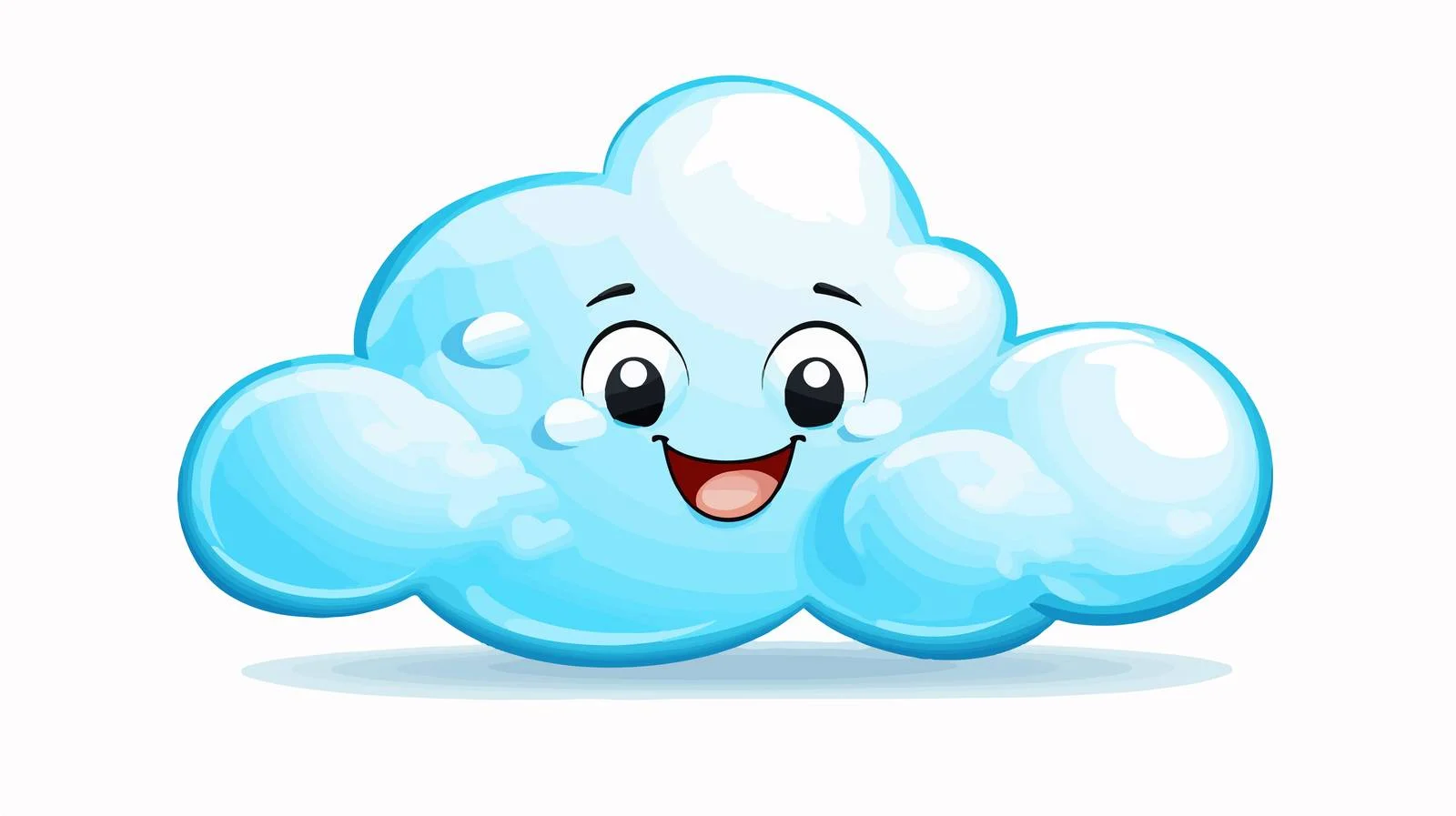 Cheerful Cloud with Speech Bubble — free download from Dotvec