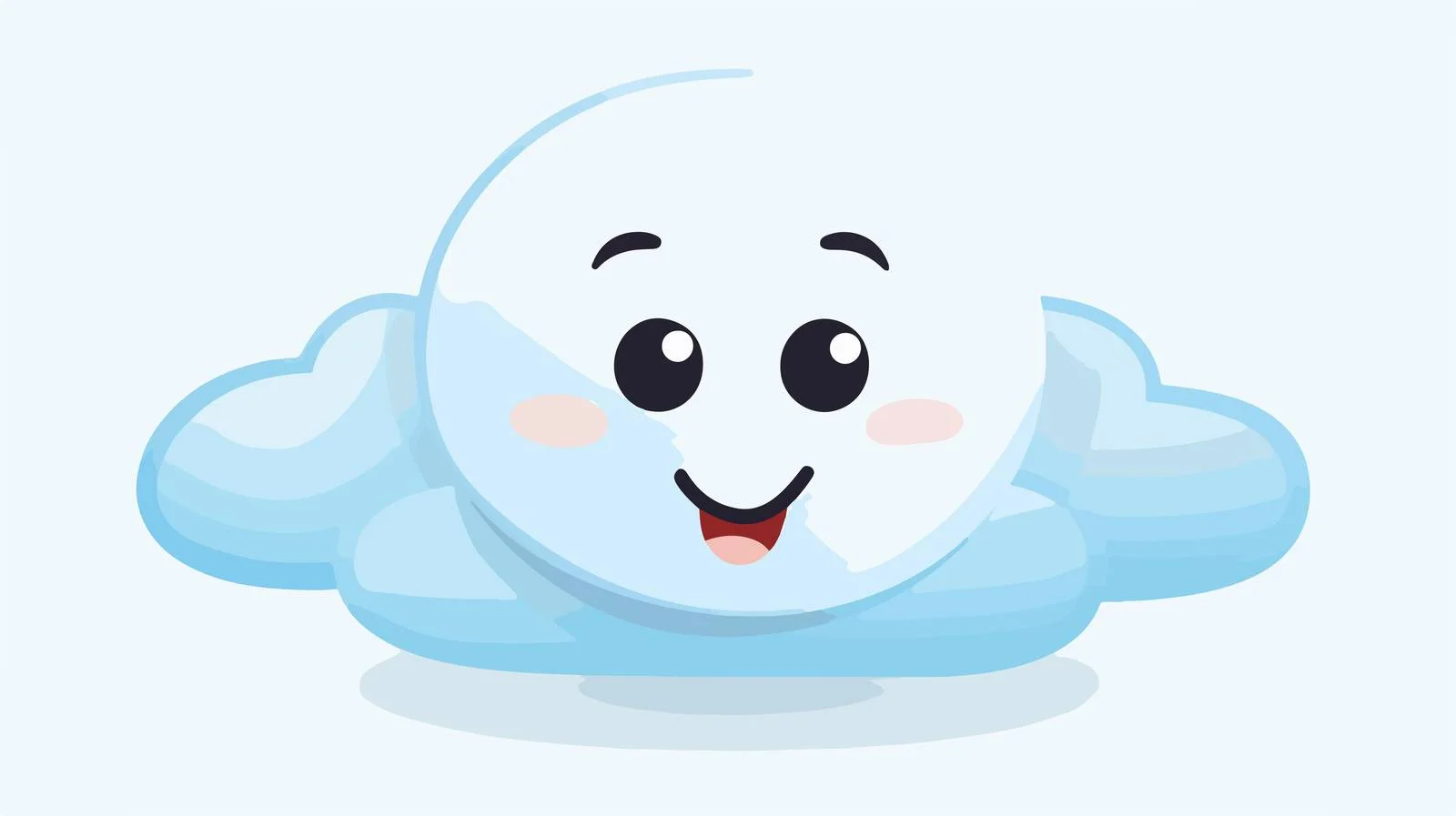 Cheerful Cartoon Face with Thought Bubble — free download from Dotvec