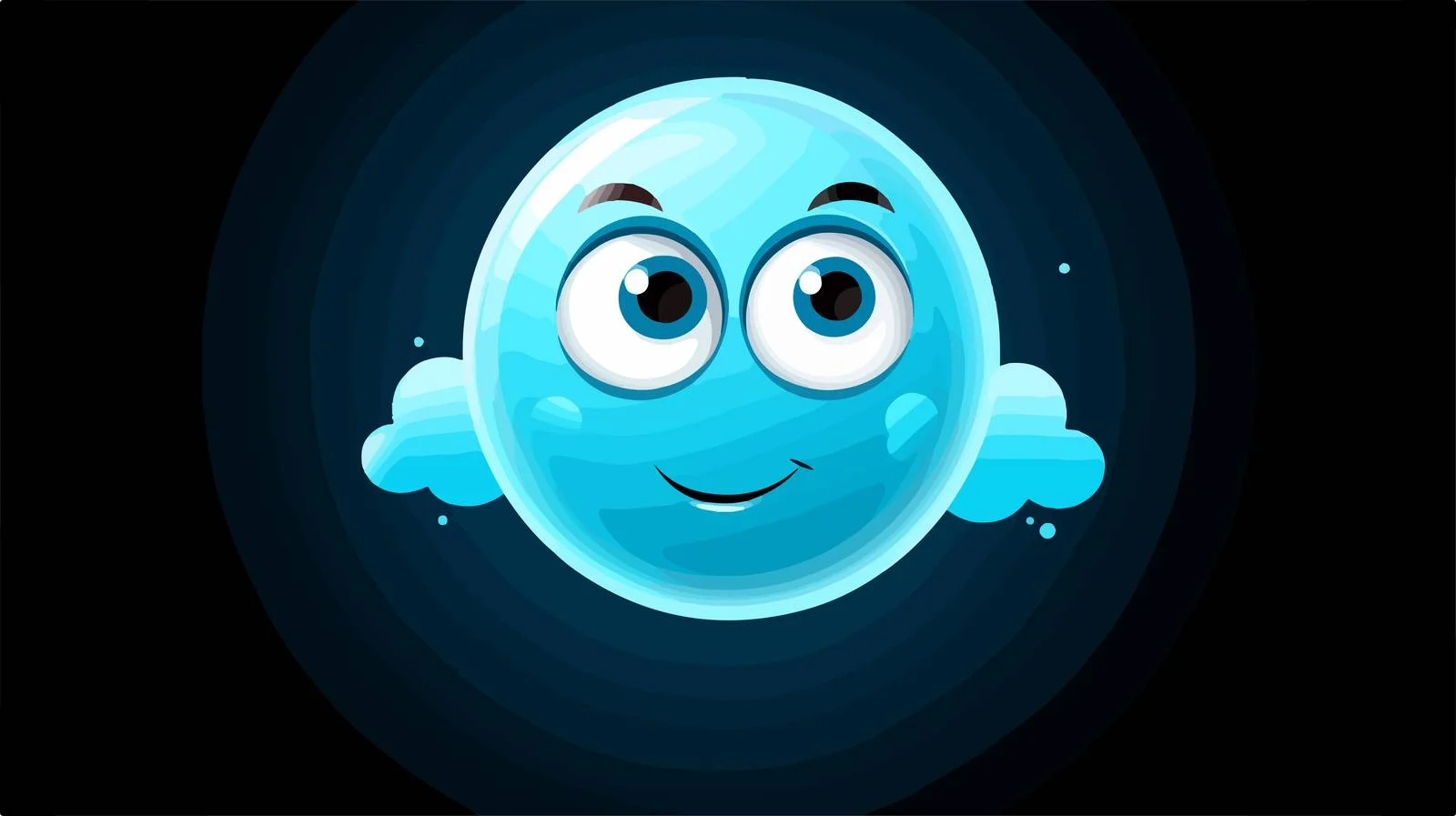 Joyful Cartoon Expression with Bubble — free download from Dotvec