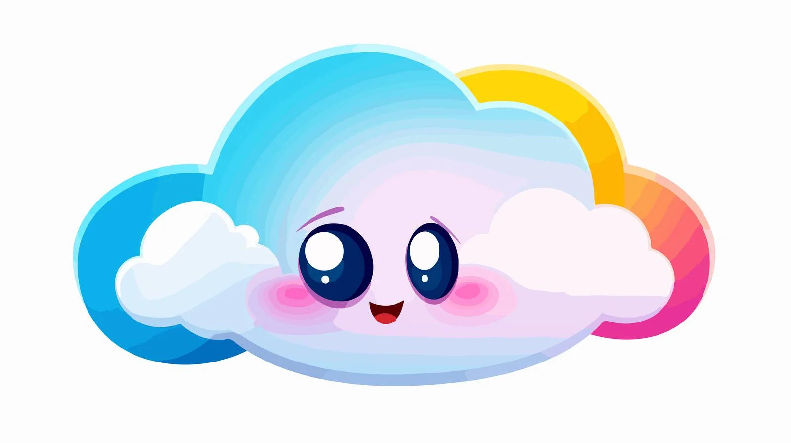 Cheerful Cartoon Thinking on Smooth Background — free download from Dotvec