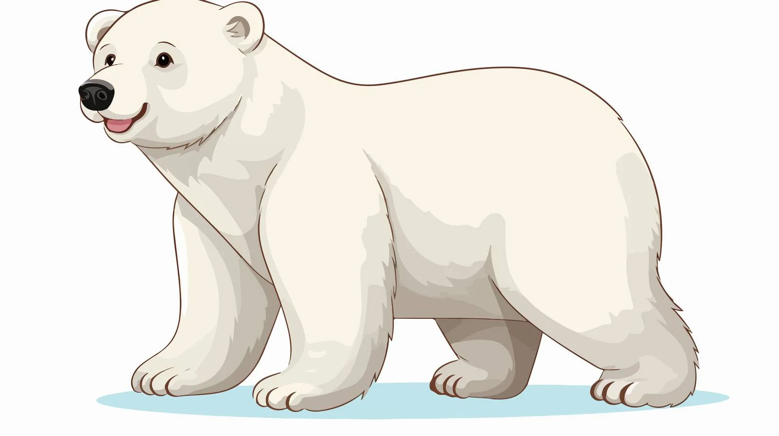 Cheerful Cartoon Polar Bear Vector Illustration — free download from Dotvec