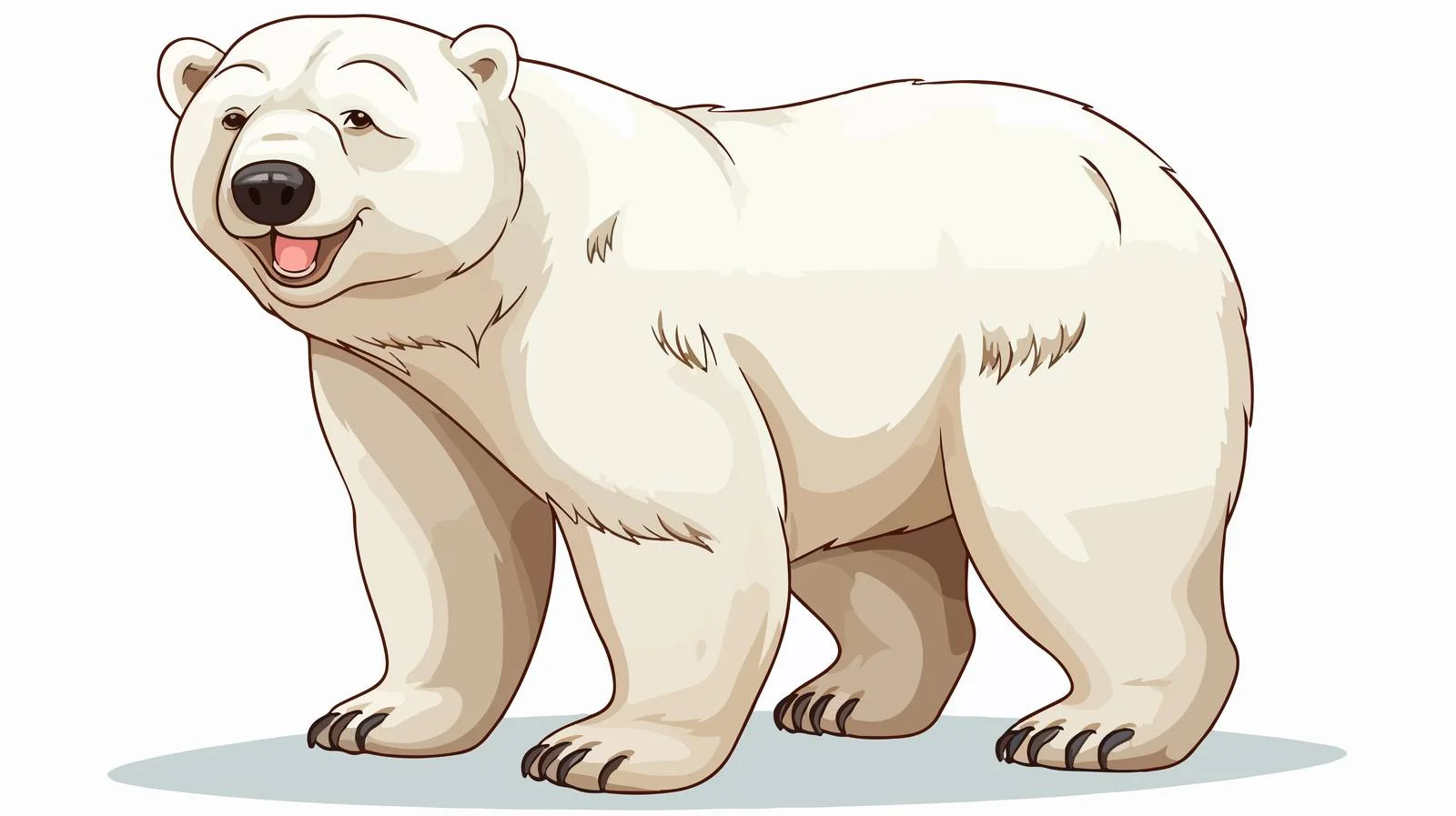 Playful Polar Bear Character Vector Illustration — free download from Dotvec