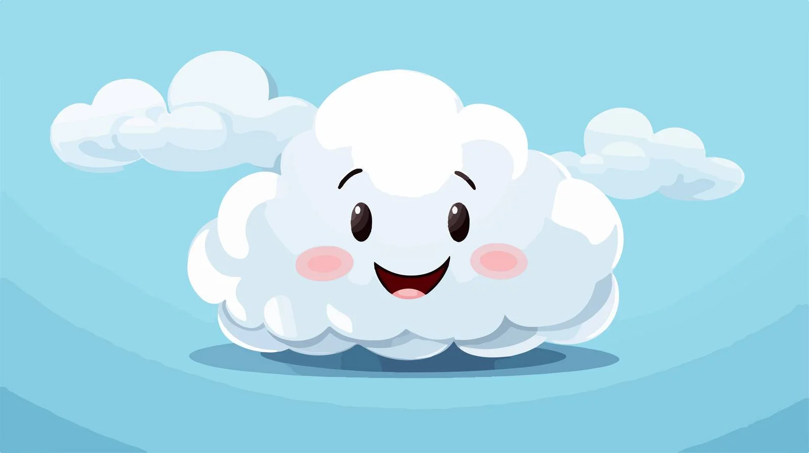 Cheerful Cloud Vector Illustration — free download from Dotvec