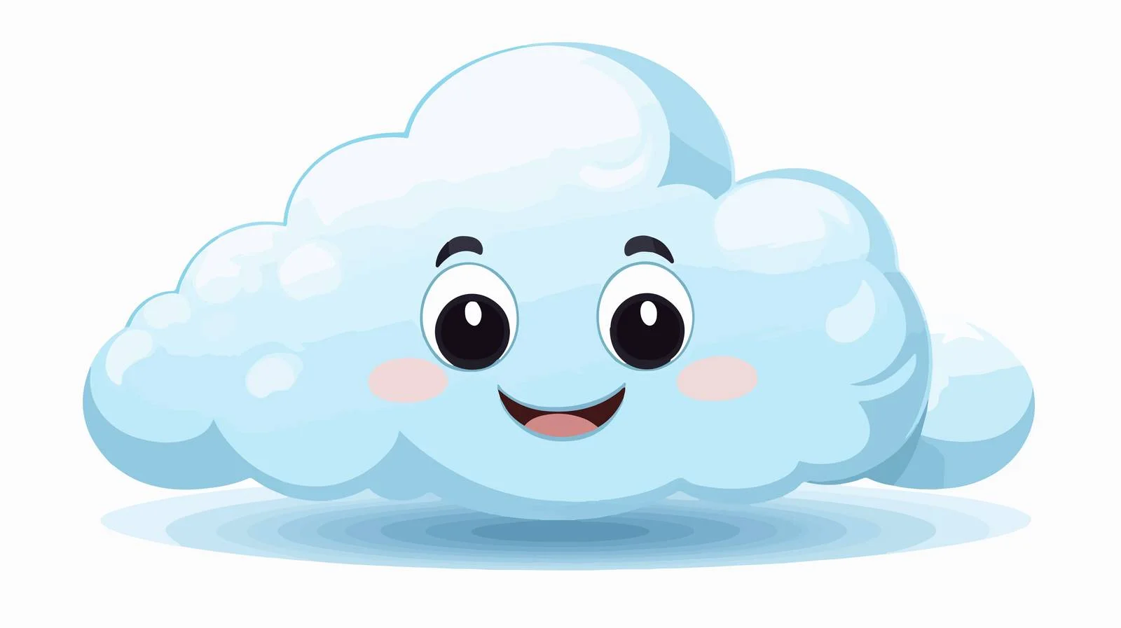 Cheerful Cloud Cartoon Vector Illustration — free download from Dotvec
