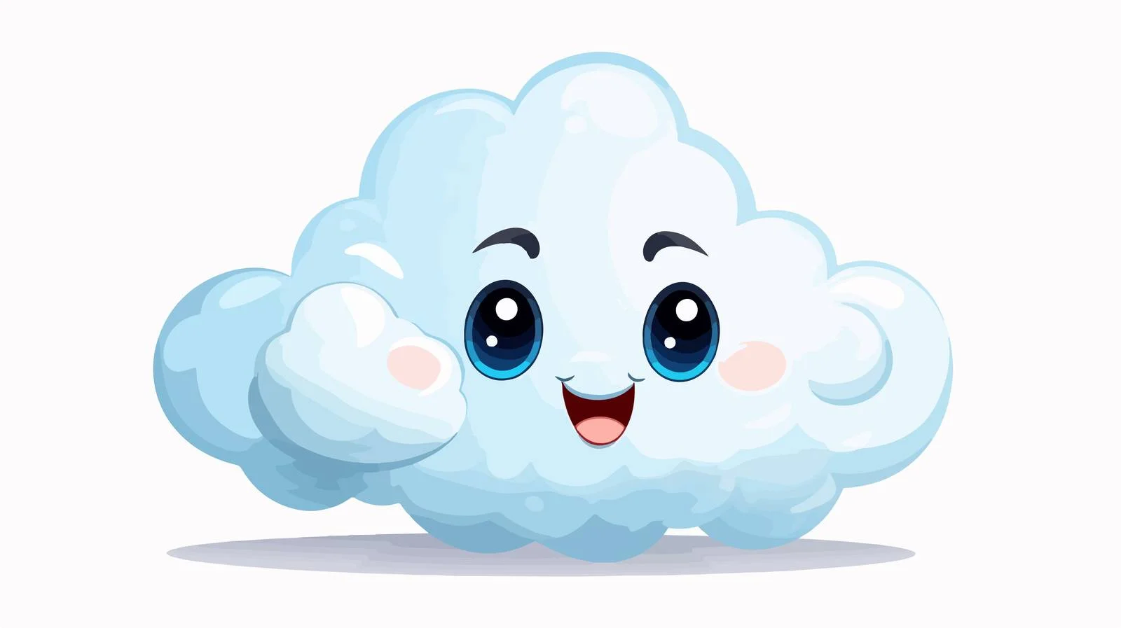 Cheerful Cartoon Cloud Stock Vector Illustration — free download from Dotvec