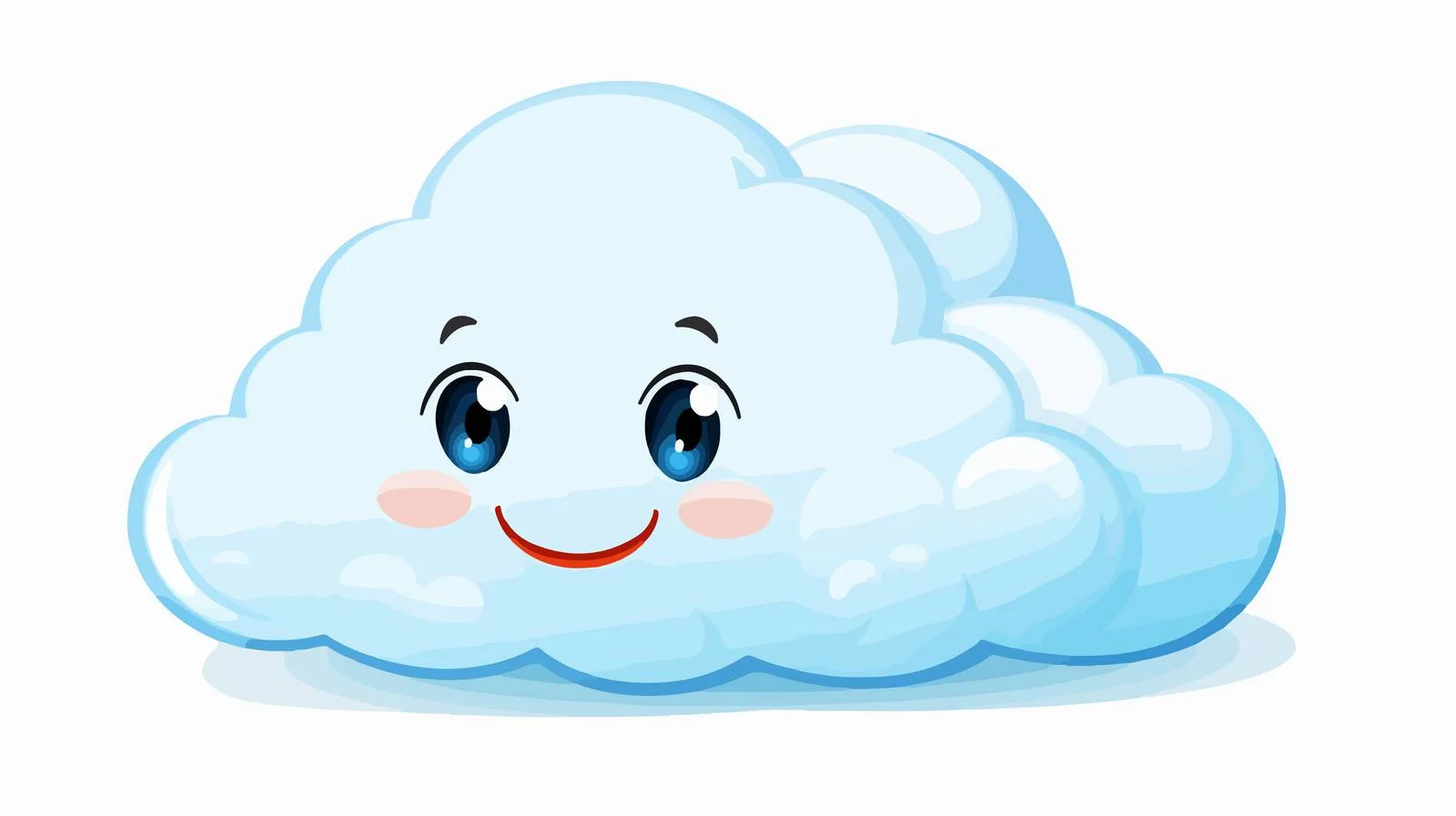 Cheerful Cartoon Cloud Vector Illustration — free download from Dotvec