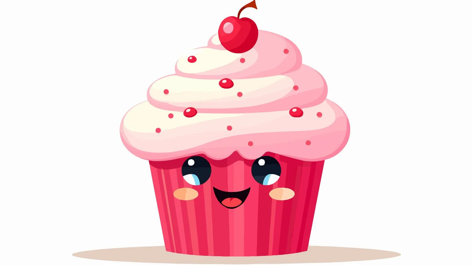 Cheerful Cupcake Cartoon Conversation — free download from Dotvec