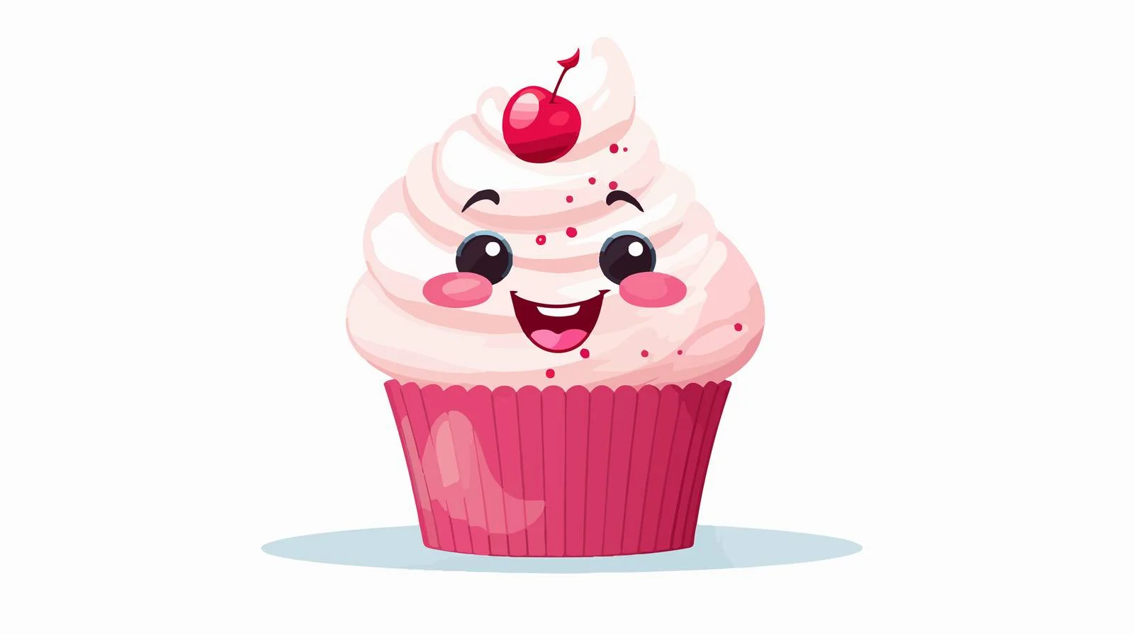 Adorable Cupcake Character Talking Vector Illustration — free download from Dotvec
