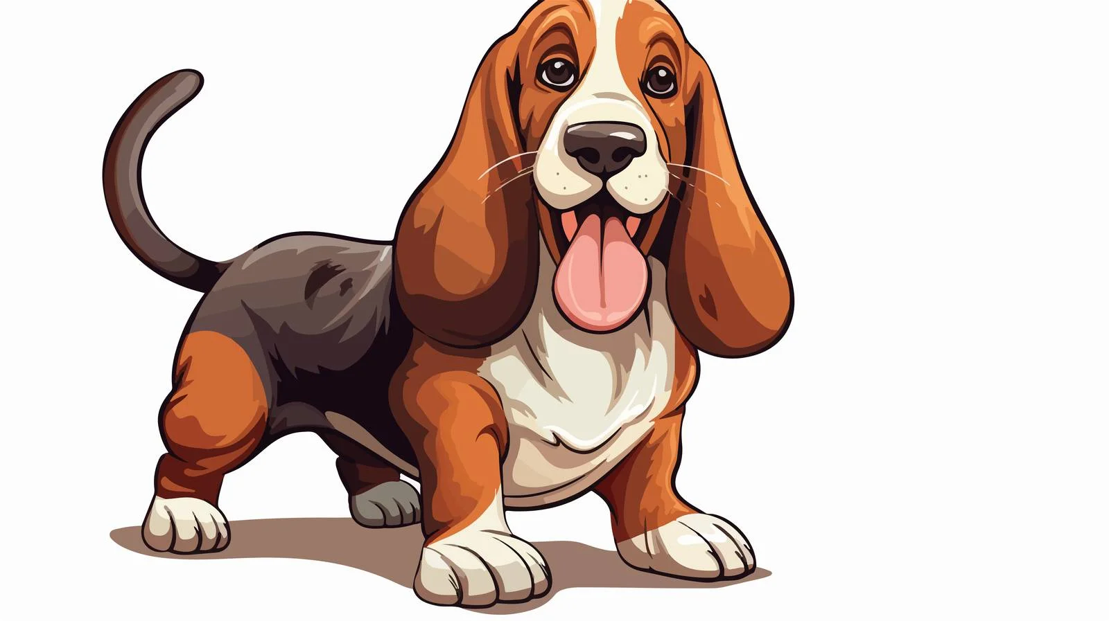 Adorable Basset Hound Dog Portrait — free download from Dotvec