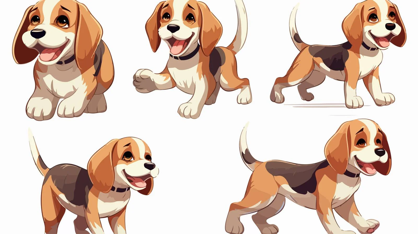 Happy Beagle Dog Portrait — free download from Dotvec