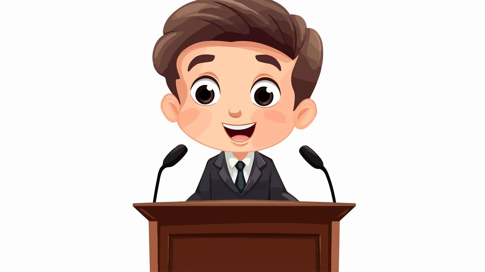 Charming Kid Speaking at Podium — free download from Dotvec