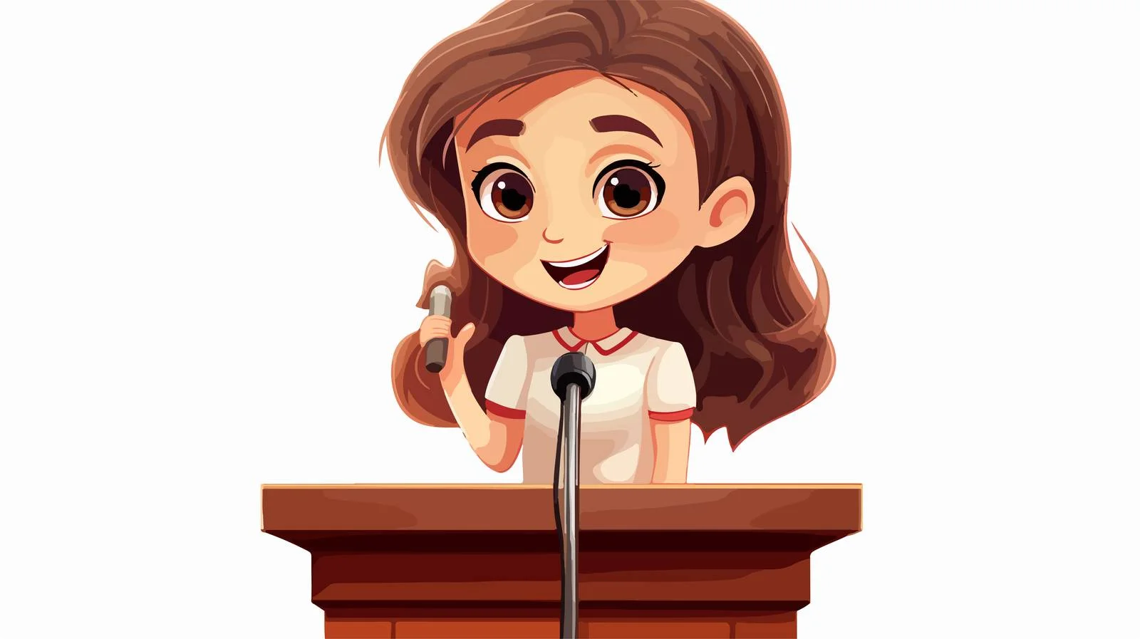 Joyful Child Speaking at Podium — free download from Dotvec