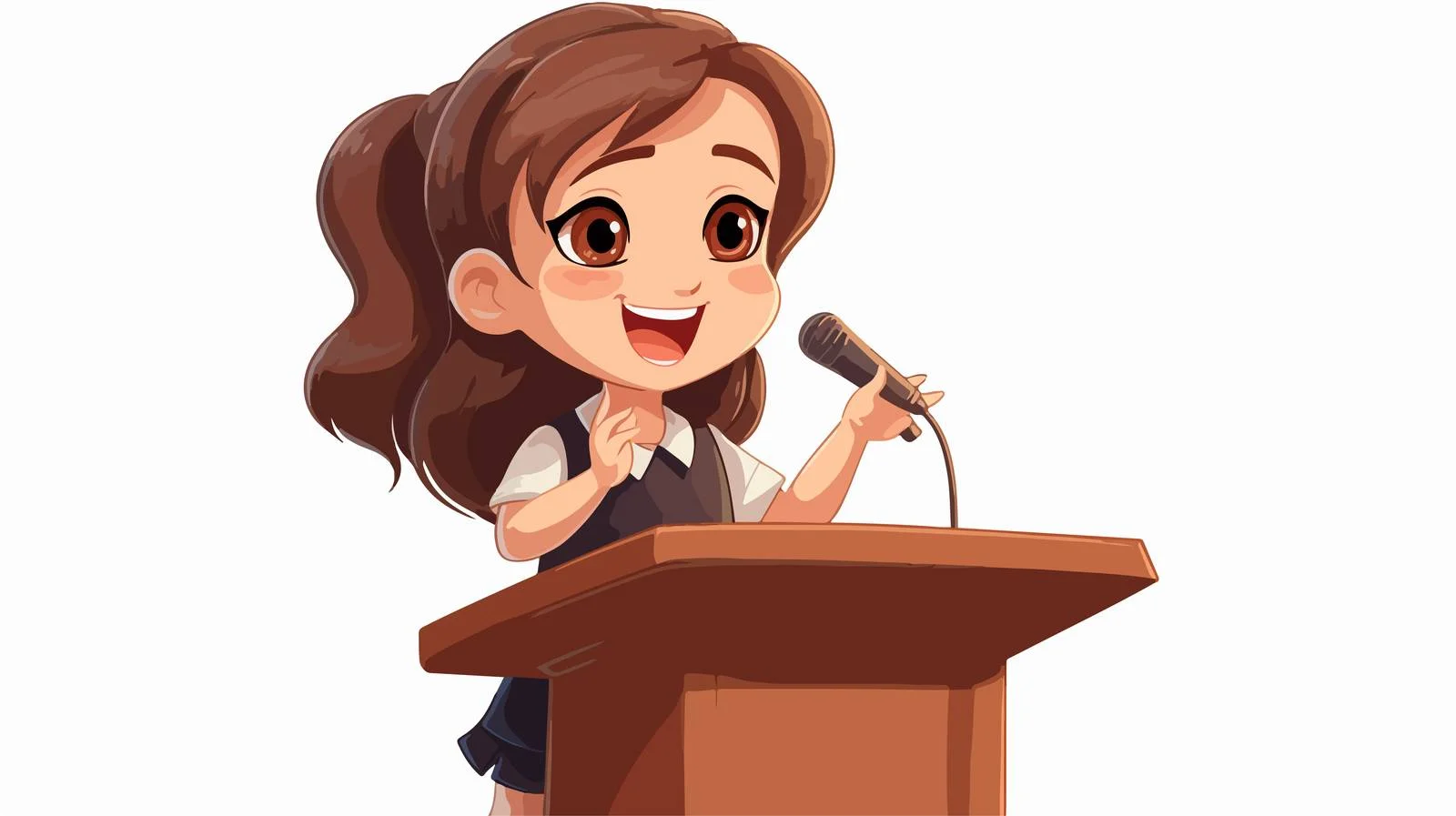 Adorable Kid Speaking on Podium — free download from Dotvec