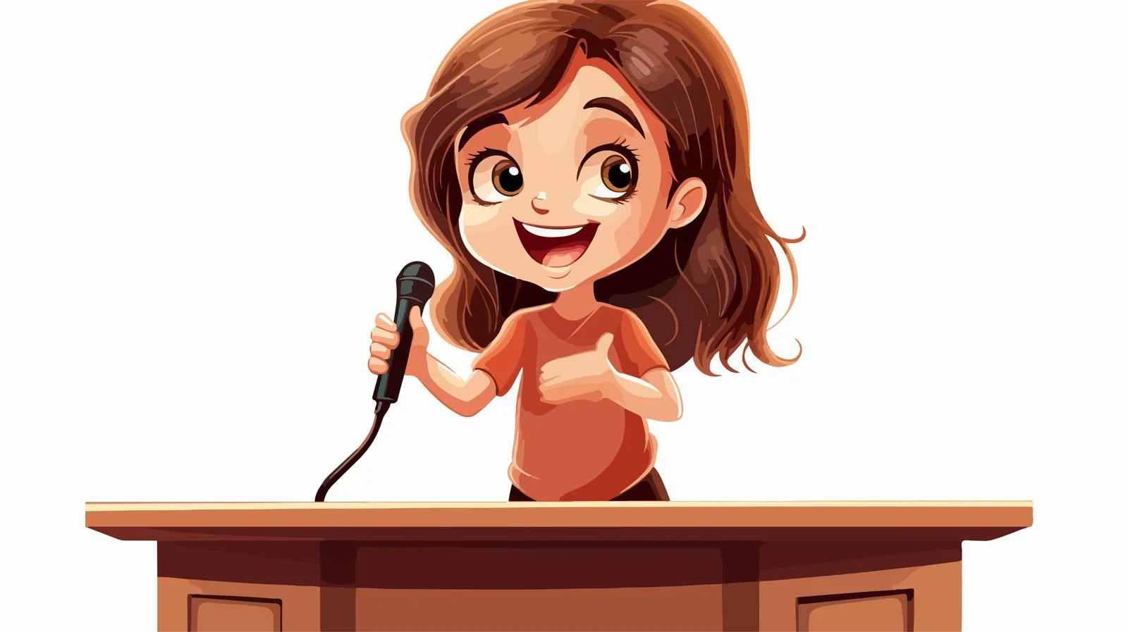 Adorable Kid Speaking on Podium — free download from Dotvec