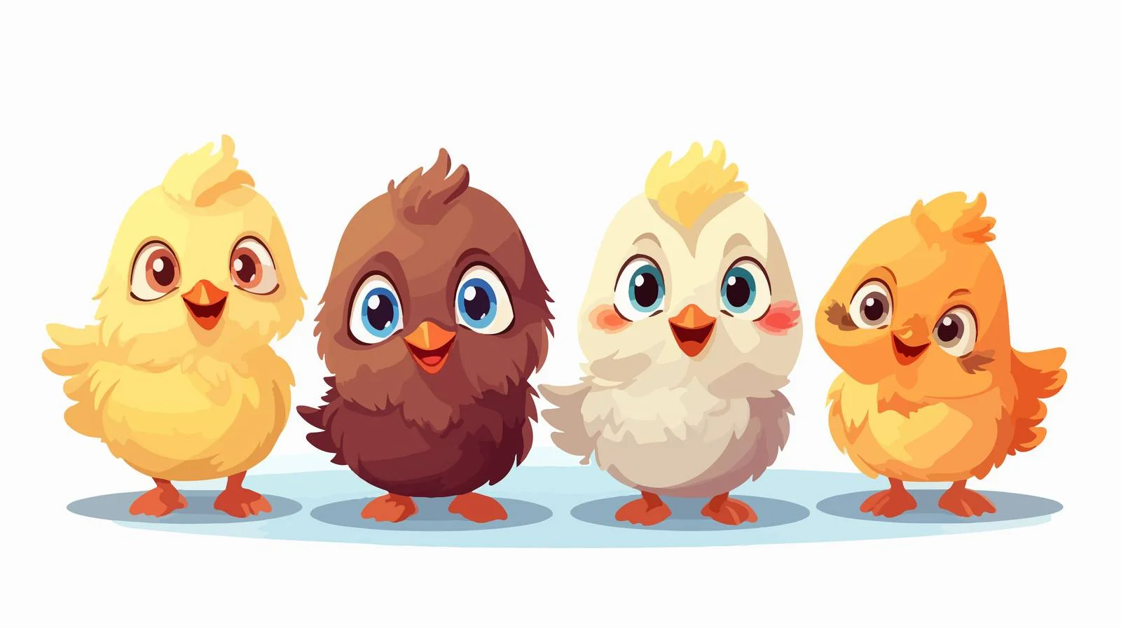Adorable Village Cartoon Poultry Illustration — free download from Dotvec