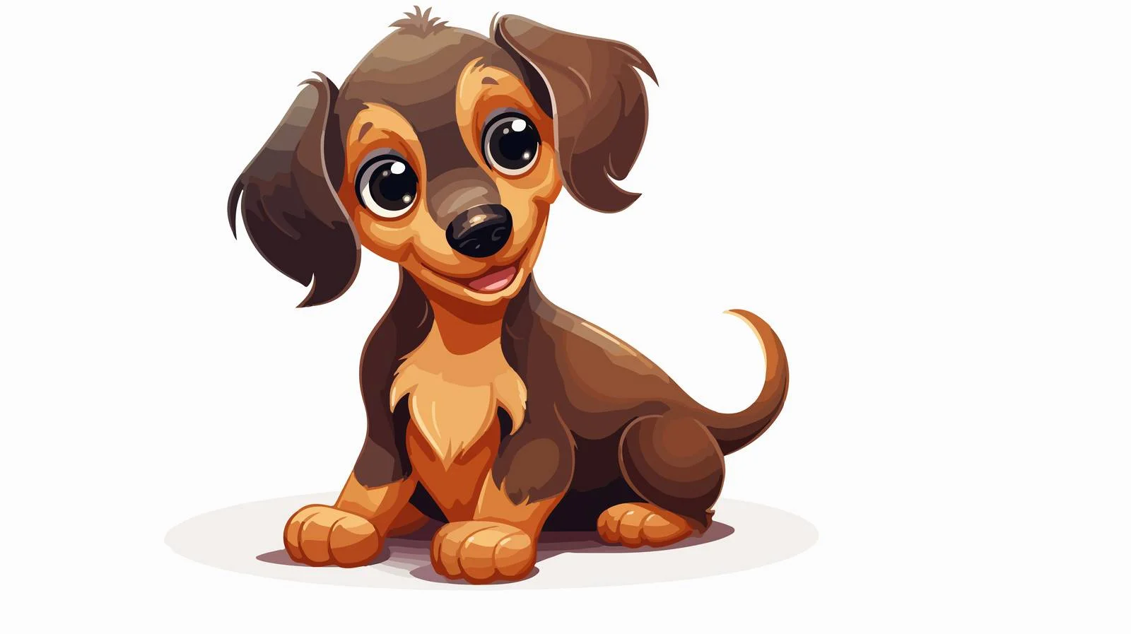 Cheerful Dachshund Dog Portrait — free download from Dotvec