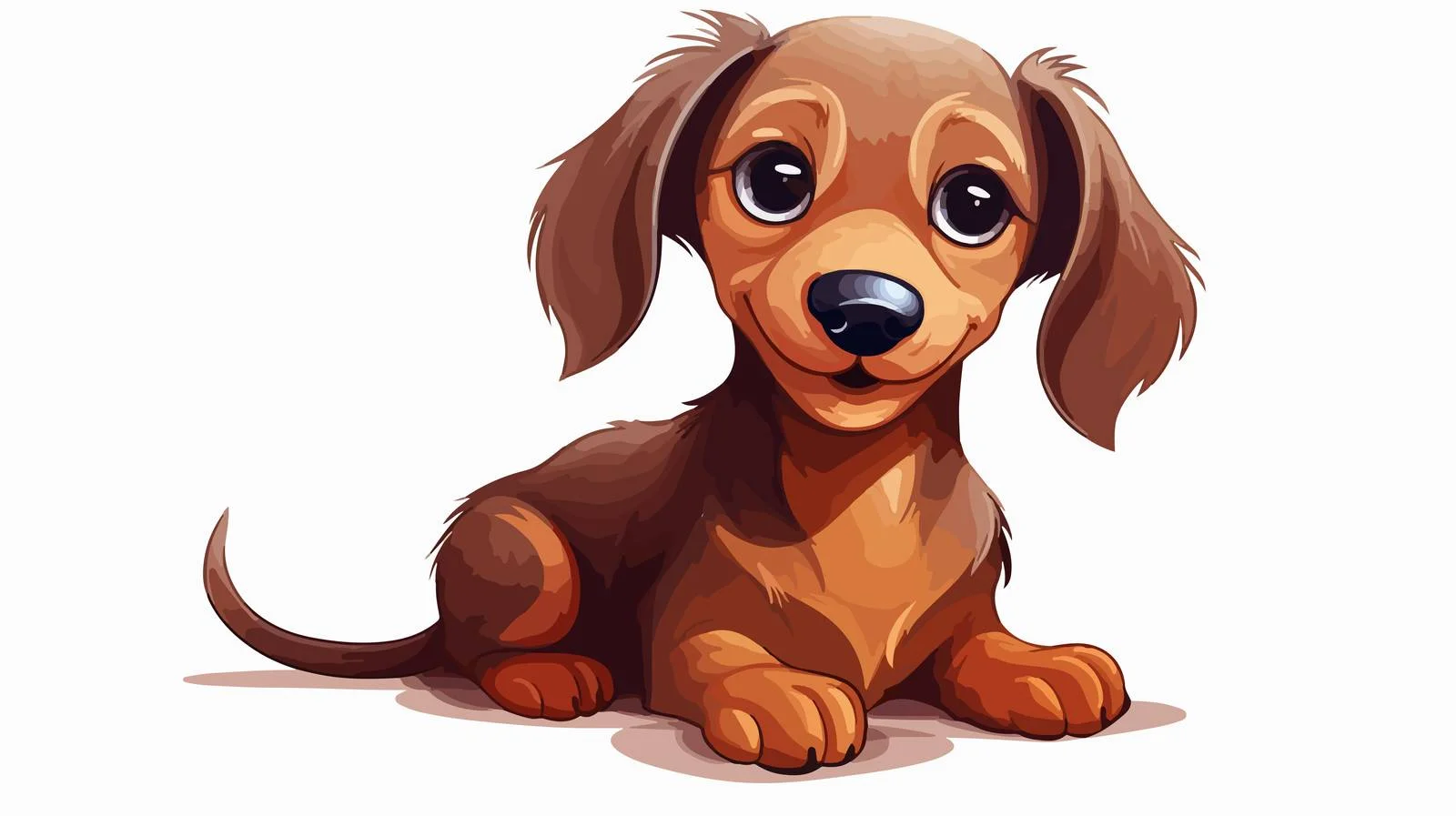Adorable Dachshund Dog Portrait — free download from Dotvec