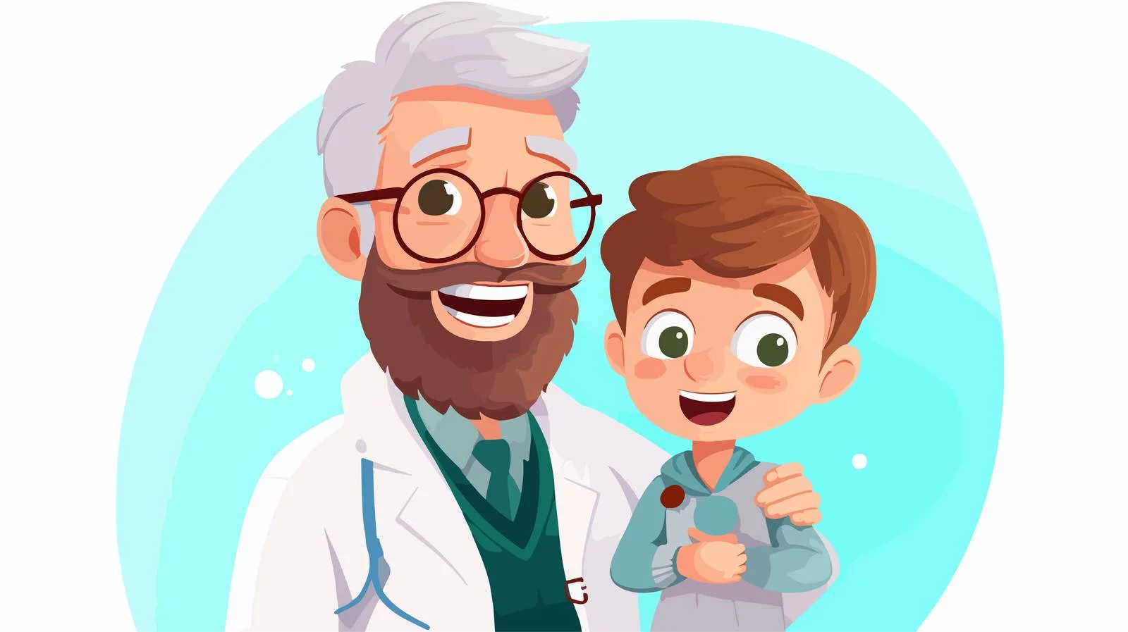Cheerful Doctor with Elderly Patient — free download from Dotvec
