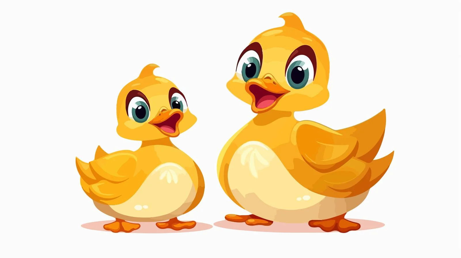 Adorable Duck Family Cartoon Illustration — free download from Dotvec