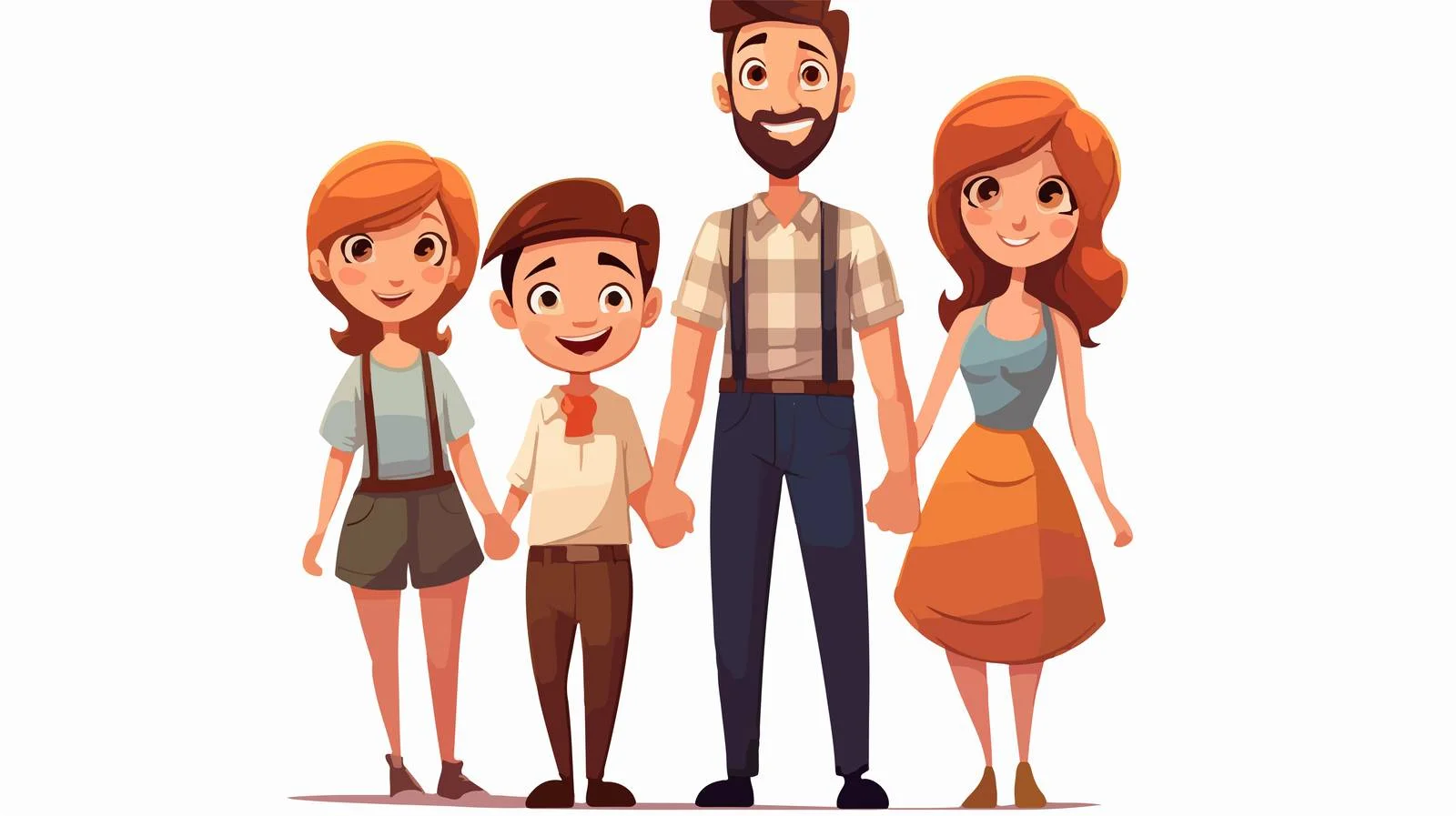 Joyful Family Together in Shopping Cart — free download from Dotvec