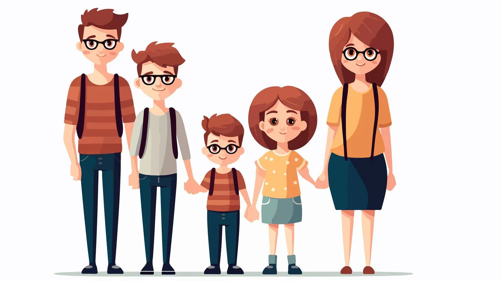 Cheerful Family in Cart — free download from Dotvec