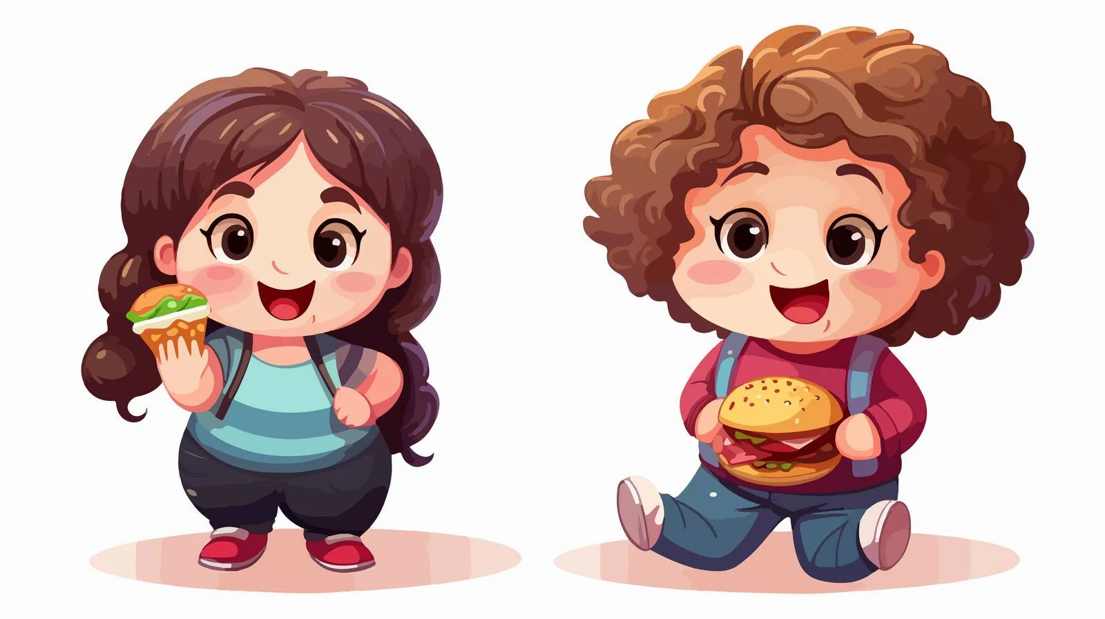 Youthful Cartoon Kids Illustration — free download from Dotvec