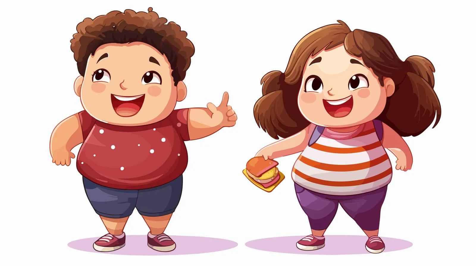 Cheerful Kids Cartoon Characters — free download from Dotvec