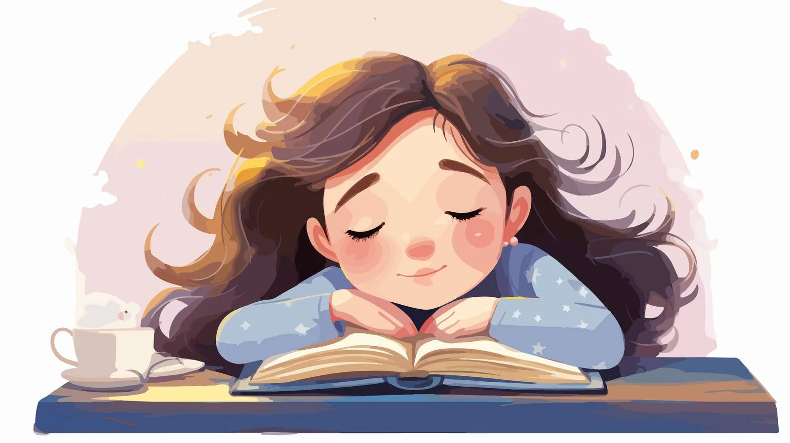 Girl Sleeping in Classroom Cartoon — free download from Dotvec