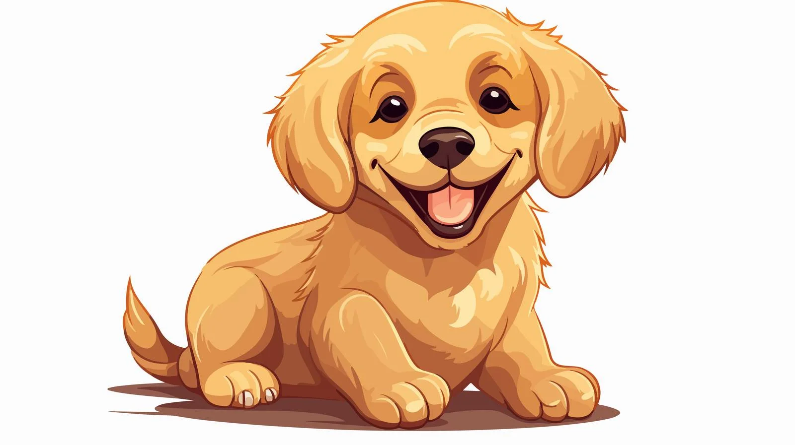 Vibrant Golden Retriever Dog Portrait — free download from Dotvec