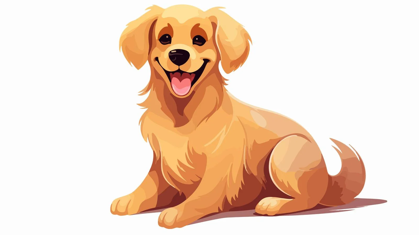 Cheerful Golden Retriever Dog Portrait — free download from Dotvec