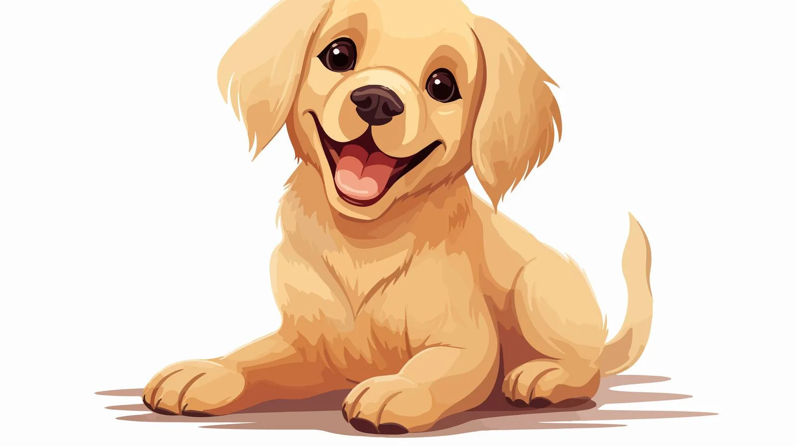Adorable Golden Retriever Dog Portrait — free download from Dotvec