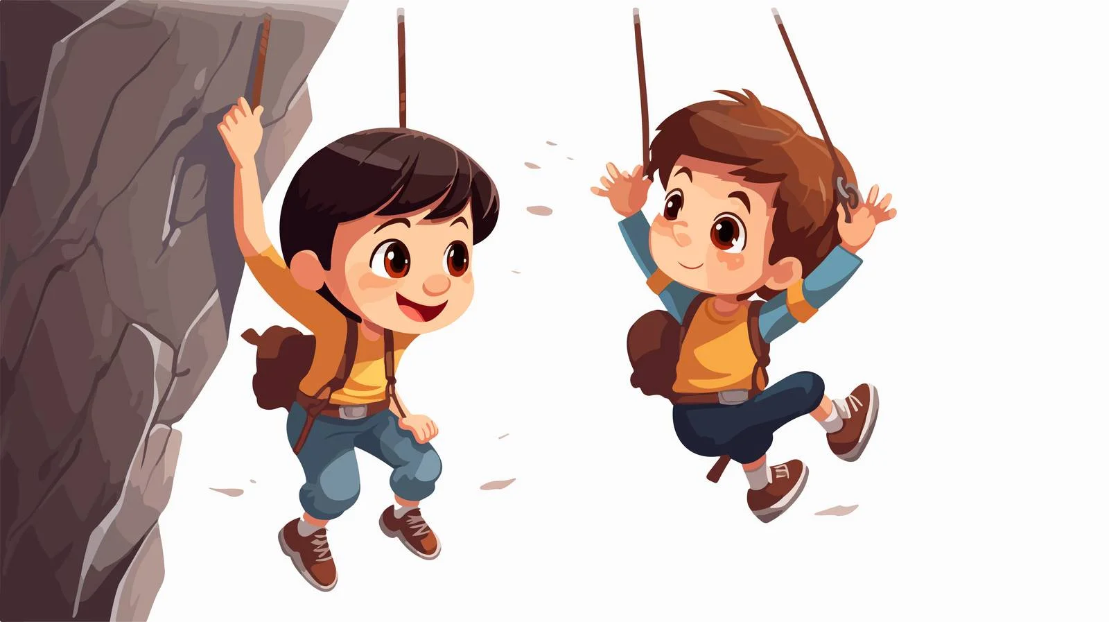 Joyful Kids Playing and Climbing Together — free download from Dotvec