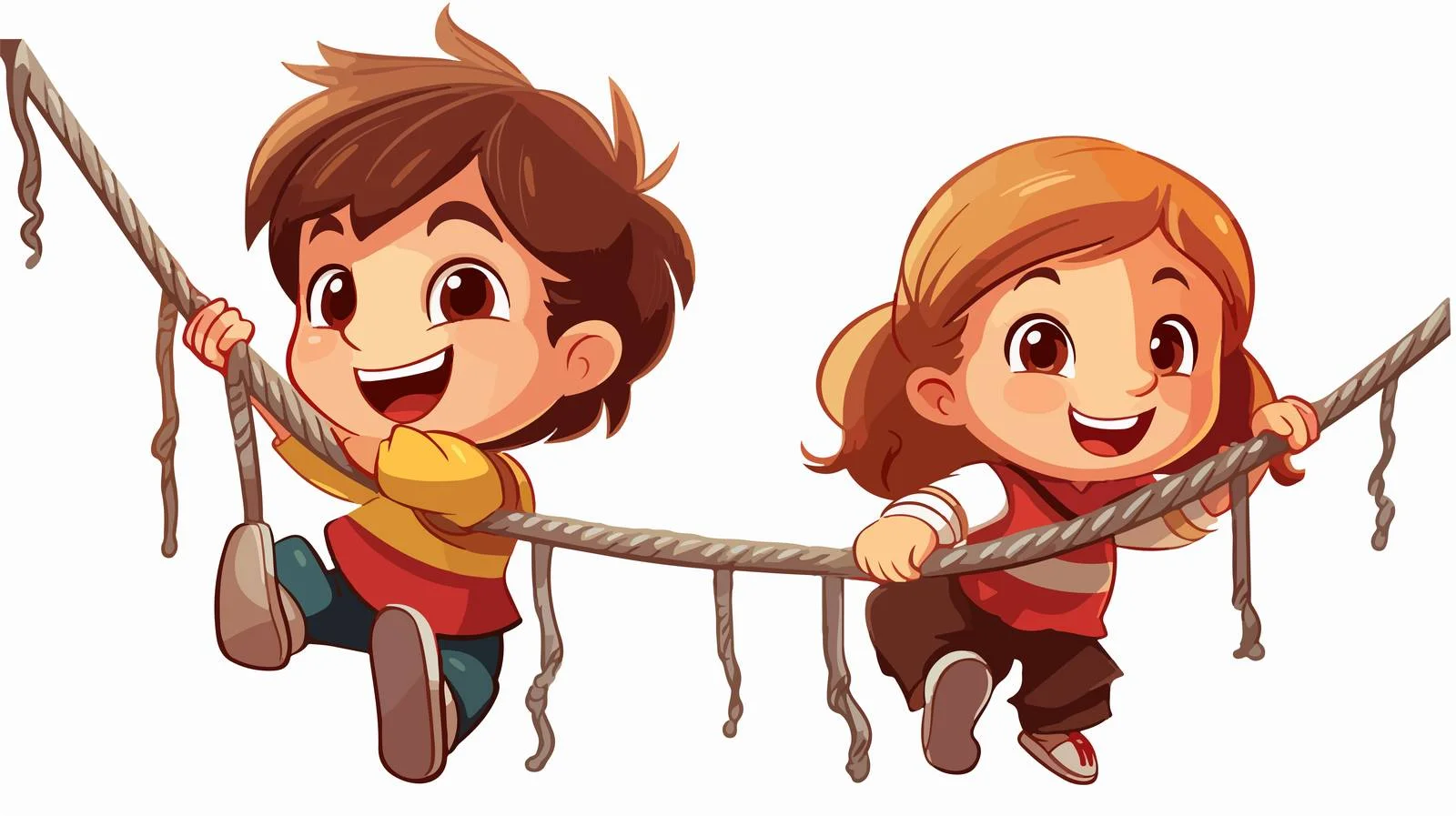 Joyful Kids Climbing Together — free download from Dotvec