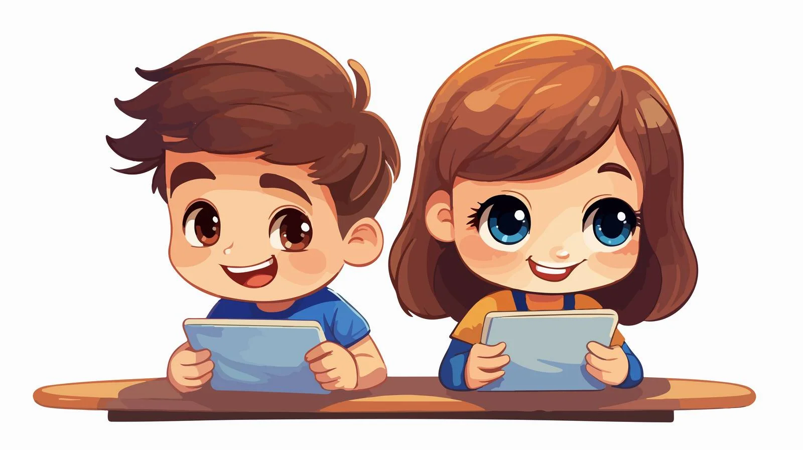 Cheerful Kids Tablet Cartoon Fun — free download from Dotvec