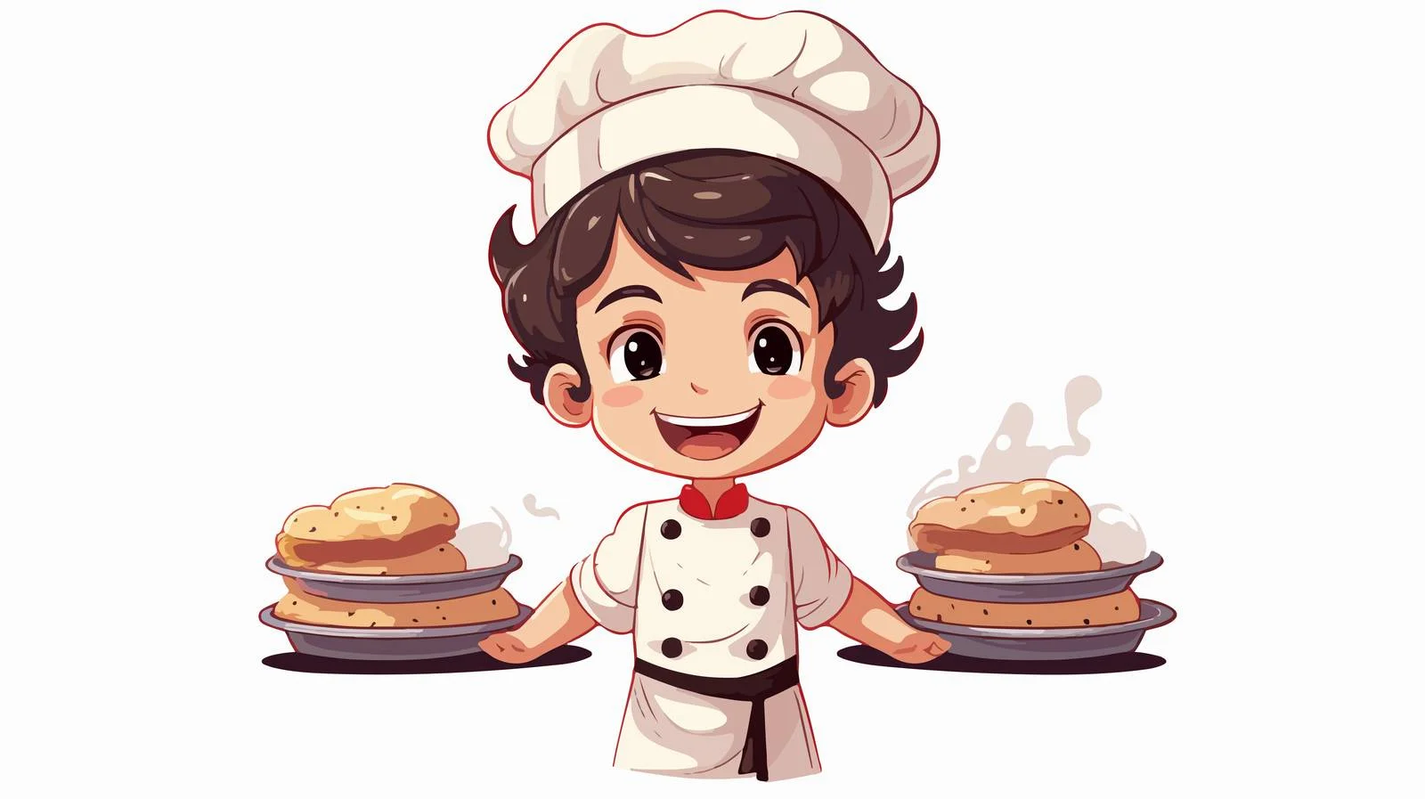 Kid Chef Cartoon in Kitchen — free download from Dotvec