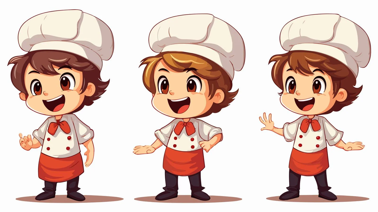 Joyful Kid Chef in Kitchen Cartoon — free download from Dotvec