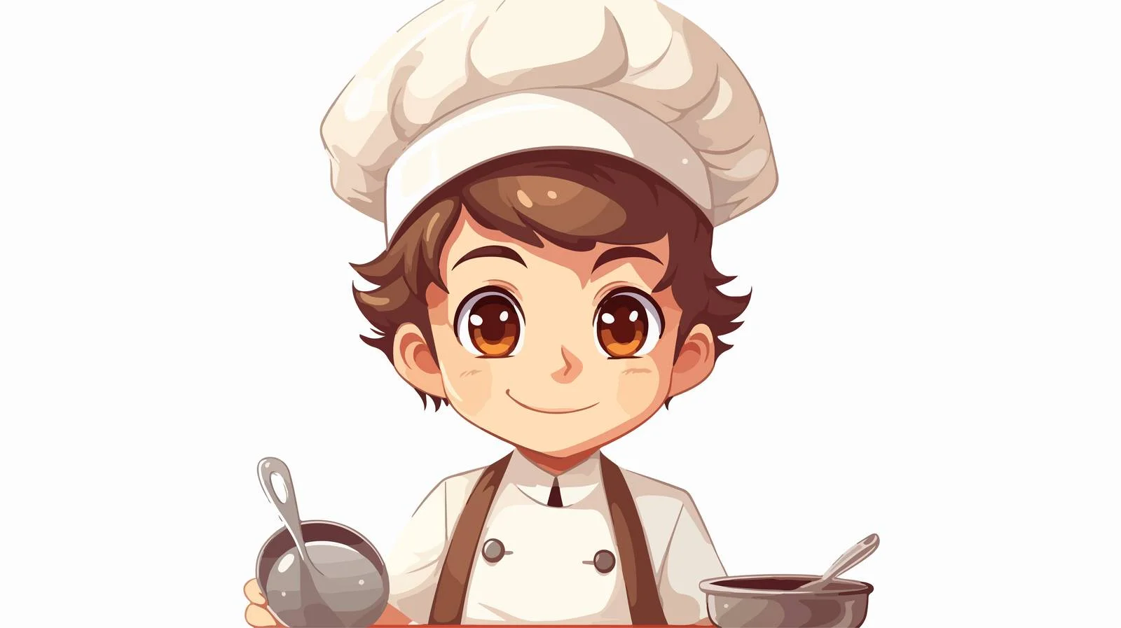 Happy Kid Chef Cooking Cartoon Vector — free download from Dotvec